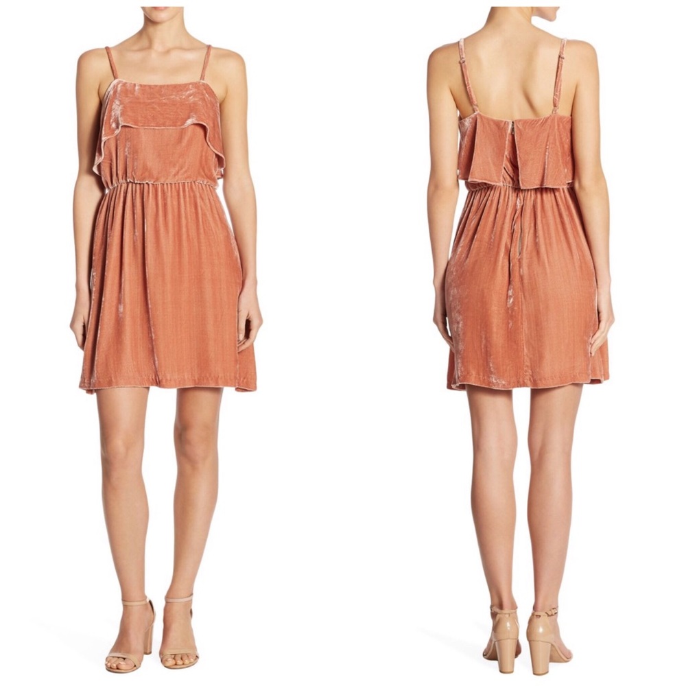Alice + Olivia Alexis Ruffle Velvet Dress 10 New